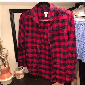 CAT & JACK Plaid Top - BOYS 12-14.  EUC